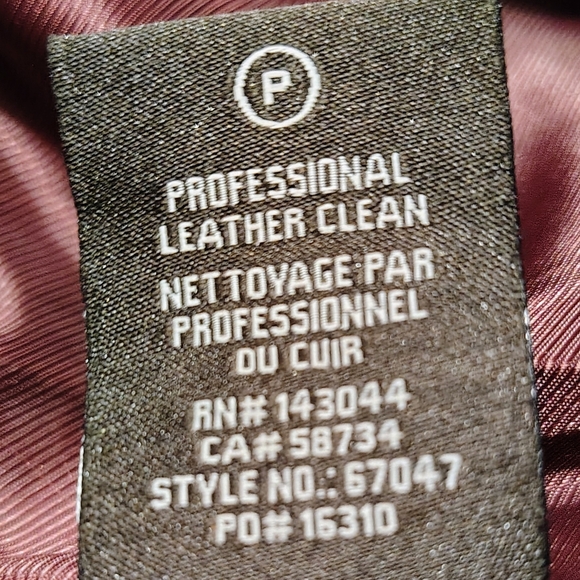 Badgley Mischka Plum Genuine Leather Peplum Zip Jacket Women's Sz Petite Small - Picture 8 of 8